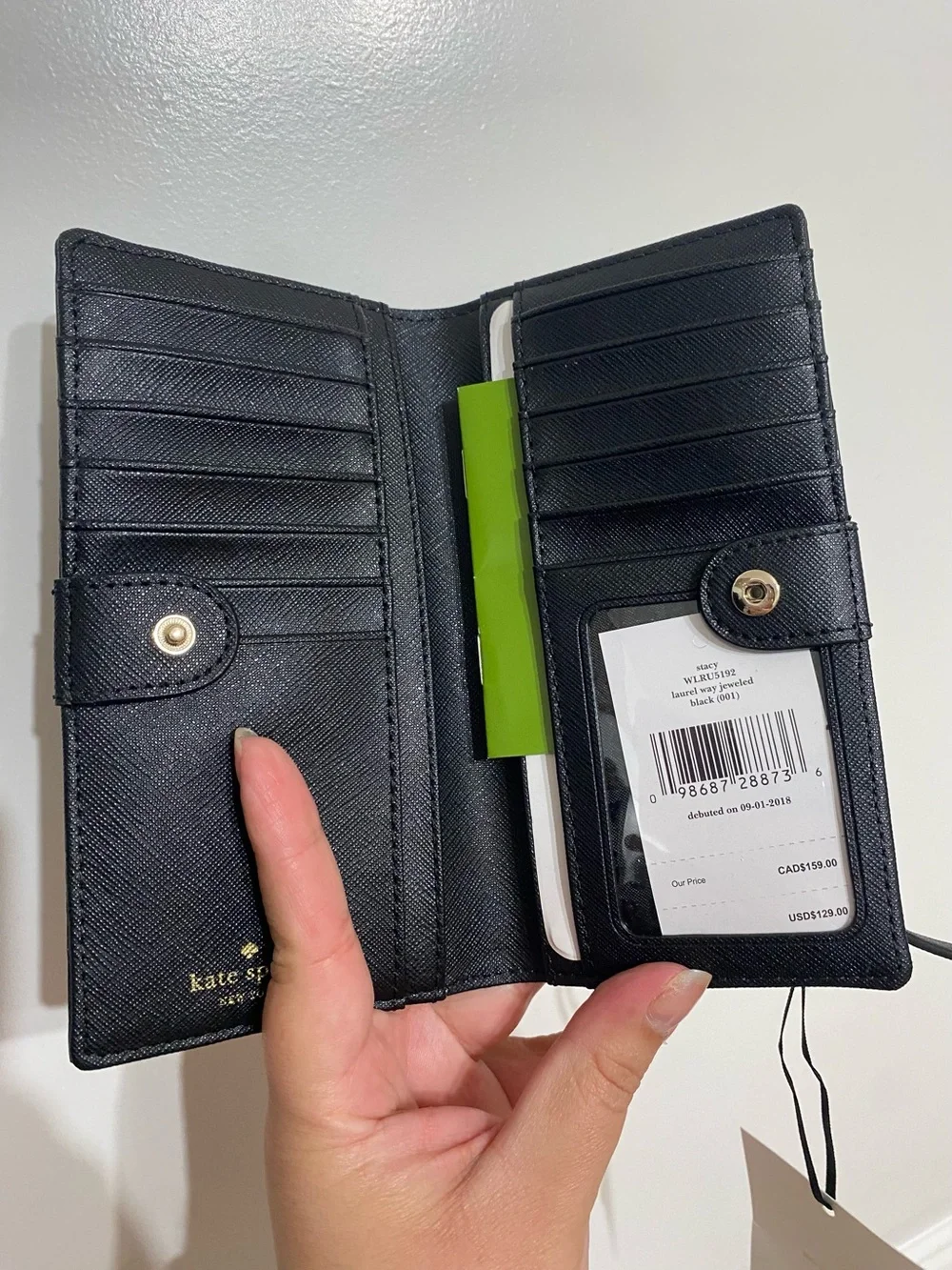 NWT! Kate Spade Laurel Way Bejeweled Stacy Wallet